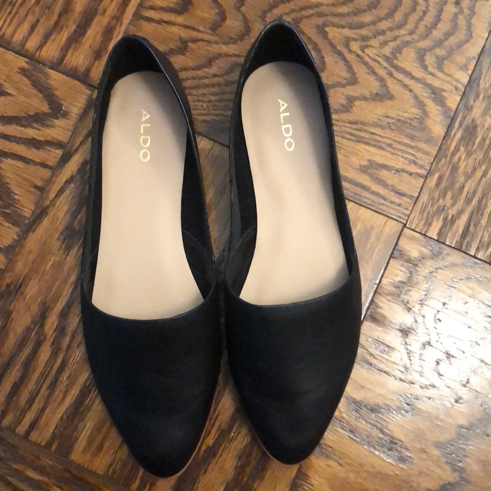 ALDO: Black Pointed Toe Flats